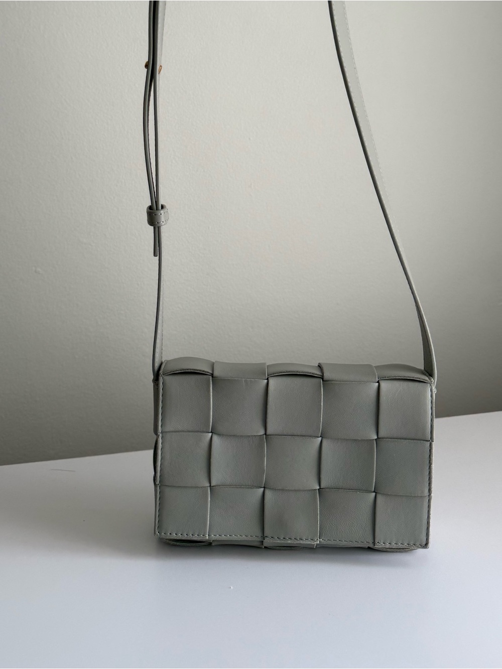 Bottega Veneta Cassette Crossbody Bag in Gray